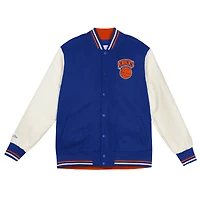 Toddler Mitchell & Ness Blue New York Knicks Varsity Heavyweight Full-Snap Jacket