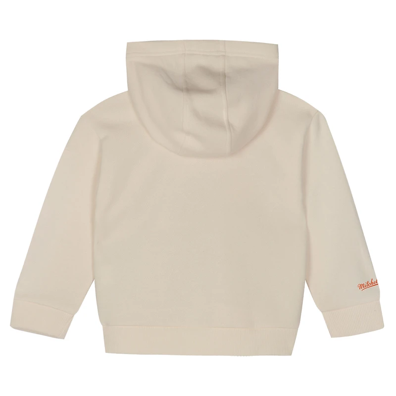 Ensemble sweat à capuche et pantalon oversize Mitchell & Ness crème/bleu New York Knicks Retro Roots pour tout-petit