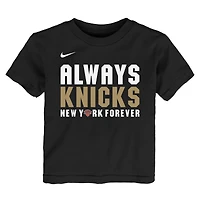 T-shirt Nike noir pour enfant New York Knicks, champions NBA 2026