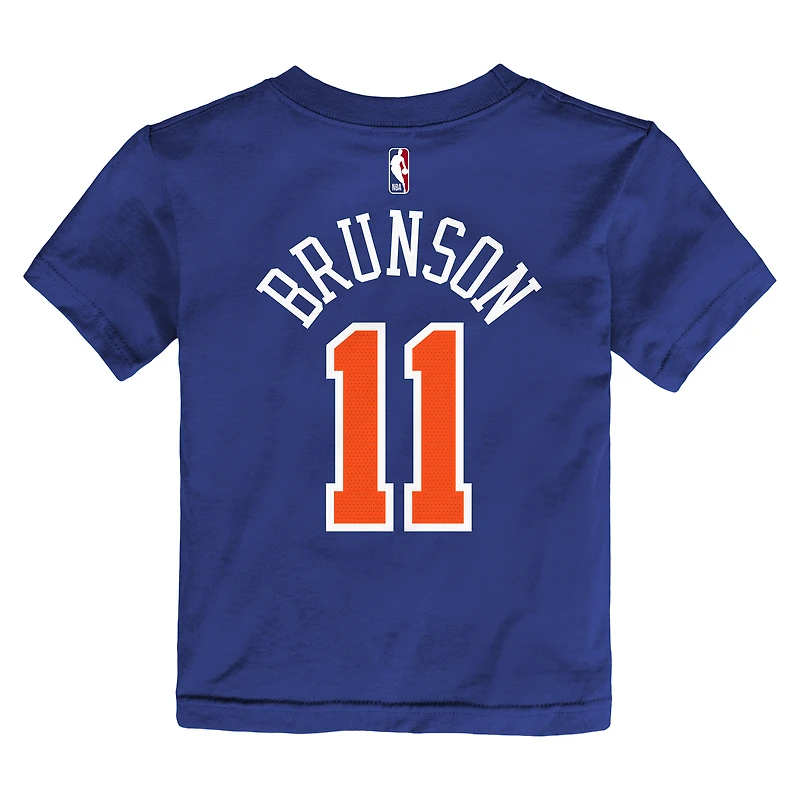 Toddler Nike Jalen Brunson Blue New York Knicks Icon Name & Number T-Shirt
