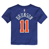 Toddler Nike Jalen Brunson Blue New York Knicks Icon Name & Number T-Shirt