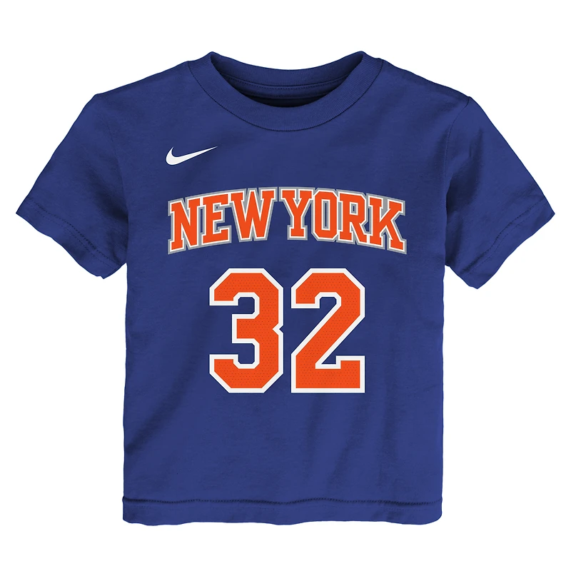 T-shirt Nike pour tout-petit Karl-Anthony Towns bleu New York Knicks, avec nom et numéro emblématiques