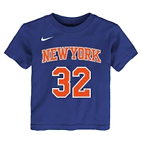 T-shirt Nike pour tout-petit Karl-Anthony Towns bleu New York Knicks, avec nom et numéro emblématiques