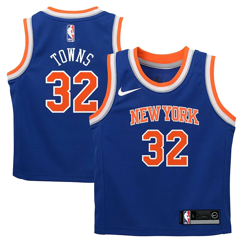 Toddler Nike Karl-Anthony Towns Blue New York Knicks Replica Swingman Jersey - Icon Edition