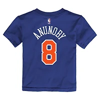 Toddler Nike OG Anunoby Blue New York Knicks Icon Name & Number T-Shirt