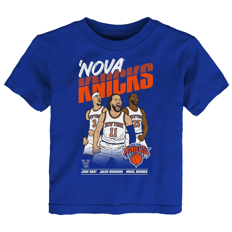 Toddler Outerstuff Jalen Brunson, Josh Hart & Mikal Bridges Blue Nova Knicks T-Shirt