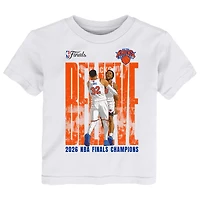 Toddler Outerstuff OG Anunoby & Karl-Anthony Towns White New York Knicks 2026 NBA Finals Champions Believe T-Shirt