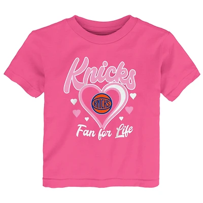 T-shirt rose pour enfant Outerstuff, fan des New York Knicks