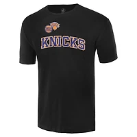 T-shirt unisexe FISLL noir avec logo surdimensionné des New York Knicks