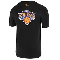 T-shirt unisexe FISLL noir avec logo surdimensionné des New York Knicks