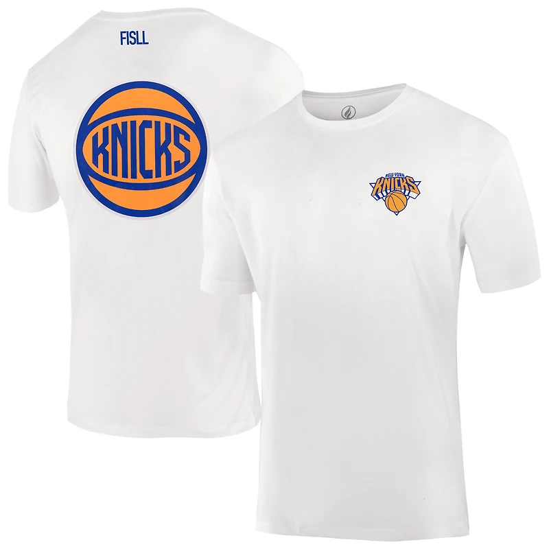T-shirt unisexe blanc FISLL avec logo Burst des New York Knicks