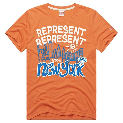 T-shirt unisexe orange hommage New York Knicks A Tribe Called Quest x NBA Represent Tri-Blend
