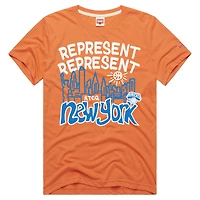 T-shirt unisexe orange hommage New York Knicks A Tribe Called Quest x NBA Represent Tri-Blend