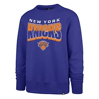 Sweat-shirt ras du cou unisexe bleu '47 New York Knicks Brush By Headline