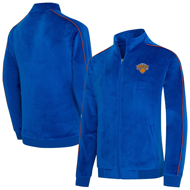 Veste unisexe Concepts Sport Blue New York Knicks Archives en velours à fermeture éclair intégrale