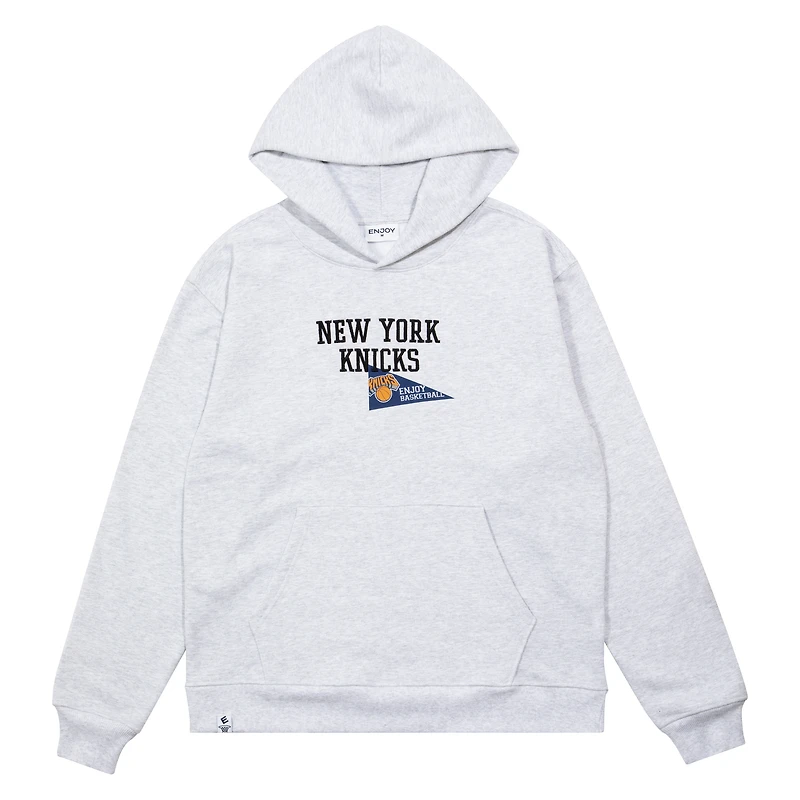 Sweat à capuche unisexe Enjoy Basketball x New York Knicks Heather Grey Hoop Enthusiast Capsule Collection