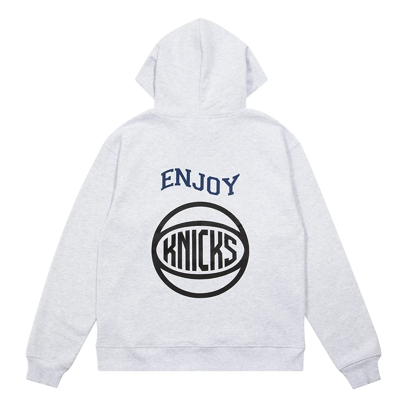 Unisex Enjoy Basketball x New York Knicks Heather Gray Hoop Enthusiast Capsule Collection Pullover Hoodie