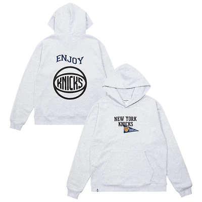 Unisex Enjoy Basketball x New York Knicks Heather Gray Hoop Enthusiast Capsule Collection Pullover Hoodie