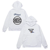 Unisex Enjoy Basketball x New York Knicks Heather Gray Hoop Enthusiast Capsule Collection Pullover Hoodie