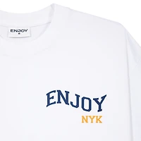 T-shirt unisexe blanc « Enjoy Basketball x New York Knicks » de la collection capsule « Enthusiast »