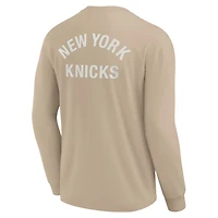 Unisex Fanatics Khaki New York Knicks Elements Super Soft Long Sleeve T-Shirt