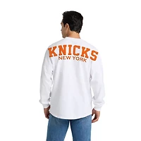 Unisex Fanatics  White New York Knicks Spirit Jersey Long Sleeve T-Shirt
