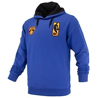 Sweat à capuche unisexe FISLL bleu New York Knicks Logoman Shadow Collection