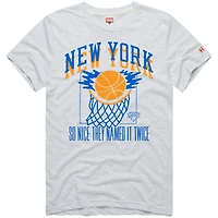 T-shirt unisexe Hommage Ash New York Knicks Hometown Edition Tri-Blend