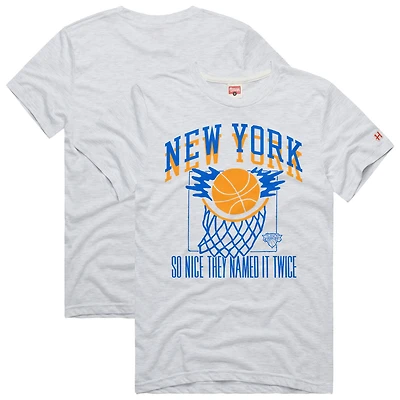 T-shirt unisexe Hommage Ash New York Knicks Hometown Edition Tri-Blend