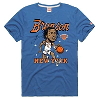 Unisex Homage Jalen Brunson Blue New York Knicks Signature Tri-Blend Player T-Shirt
