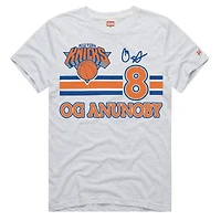 Unisex Homage OG Anunoby Ash New York Knicks Signature Name & Number Tri-Blend T-Shirt