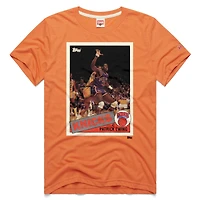 Unisex Homage Patrick Ewing Orange New York Knicks Topps Trading Card Player Tri-Blend T-Shirt