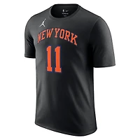Unisex Jordan Brand Jalen Brunson Black New York Knicks Name & Number T-Shirt - Statement Edition
