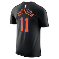 T-shirt unisexe Jordan Brand Jalen Brunson noir avec nom et numéro des New York Knicks - Édition Statement
