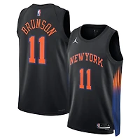 Maillot Swingman unisexe Jordan Brand Jalen Brunson noir des New York Knicks - Édition Statement