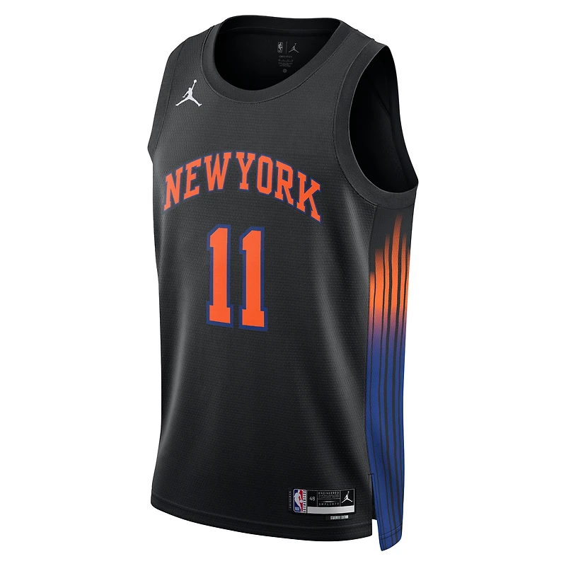 Maillot Swingman unisexe Jordan Brand Jalen Brunson noir des New York Knicks - Édition Statement