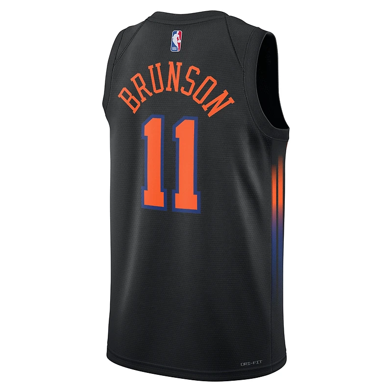 Unisex Jordan Brand Jalen Brunson Black New York Knicks Swingman Jersey - Statement Edition