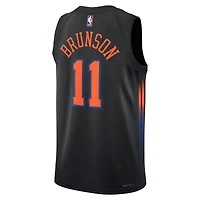 Unisex Jordan Brand Jalen Brunson Black New York Knicks Swingman Jersey - Statement Edition