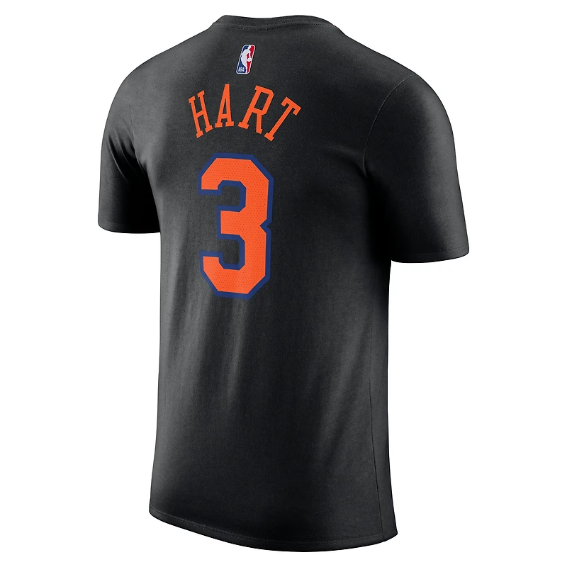 Unisex Jordan Brand Josh Hart Black New York Knicks Name & Number T-Shirt - Statement Edition
