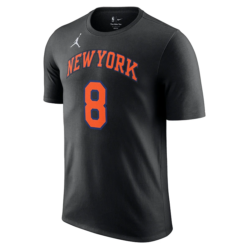 T-shirt unisexe Jordan Brand OG Anunoby noir avec nom et numéro des New York Knicks - Édition Statement