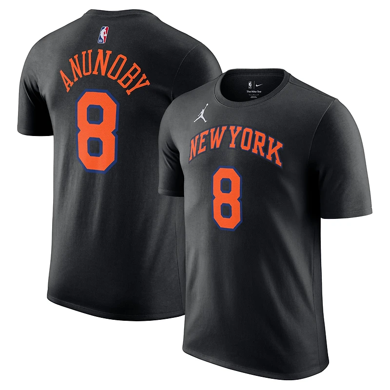 Unisex Jordan Brand OG Anunoby Black New York Knicks Name & Number T-Shirt - Statement Edition
