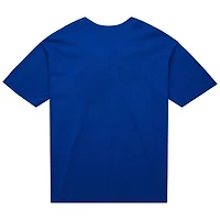 T-shirt unisexe Mitchell & Ness bleu New York Knicks Hardwood Classics avec logo MVP