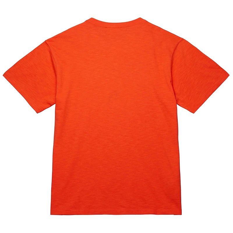Unisex Mitchell & Ness Orange New York Knicks Hardwood Classics MVP Logo T-Shirt
