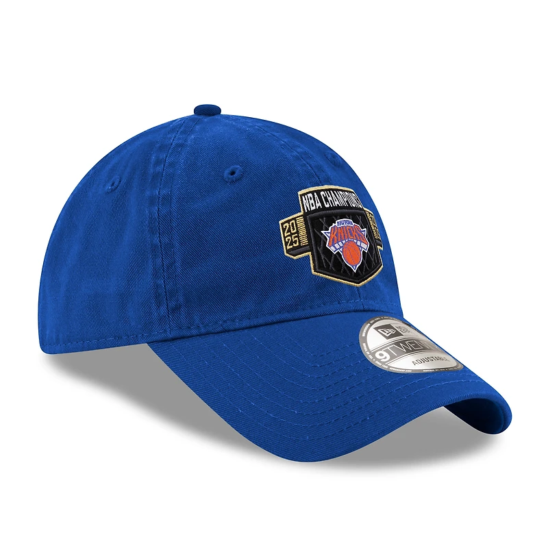 Unisex New Era Blue New York Knicks 2026 NBA Finals Champions Locker Room Replica 9TWENTY Adjustable Hat