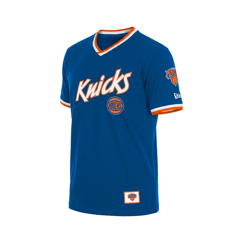 Unisex New Era  Blue York Knicks Sport Classics Capsule V-Neck Fashion Jersey