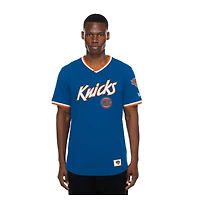 Maillot unisexe New Era bleu York Knicks Sport Classics Capsule à col en V