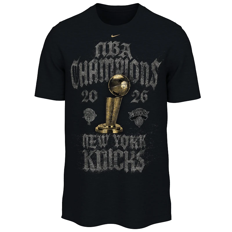 Unisex Nike Black New York Knicks 2026 NBA Finals Champions Locker Room T-Shirt