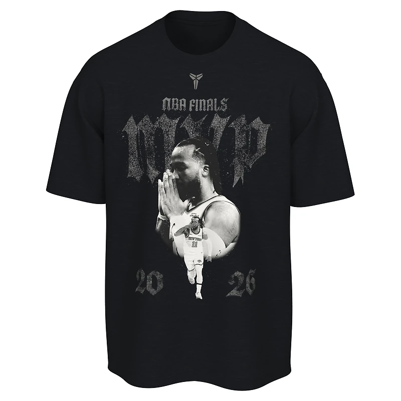 T-shirt unisexe Nike Jalen Brunson noir New York Knicks MVP des finales NBA 2026