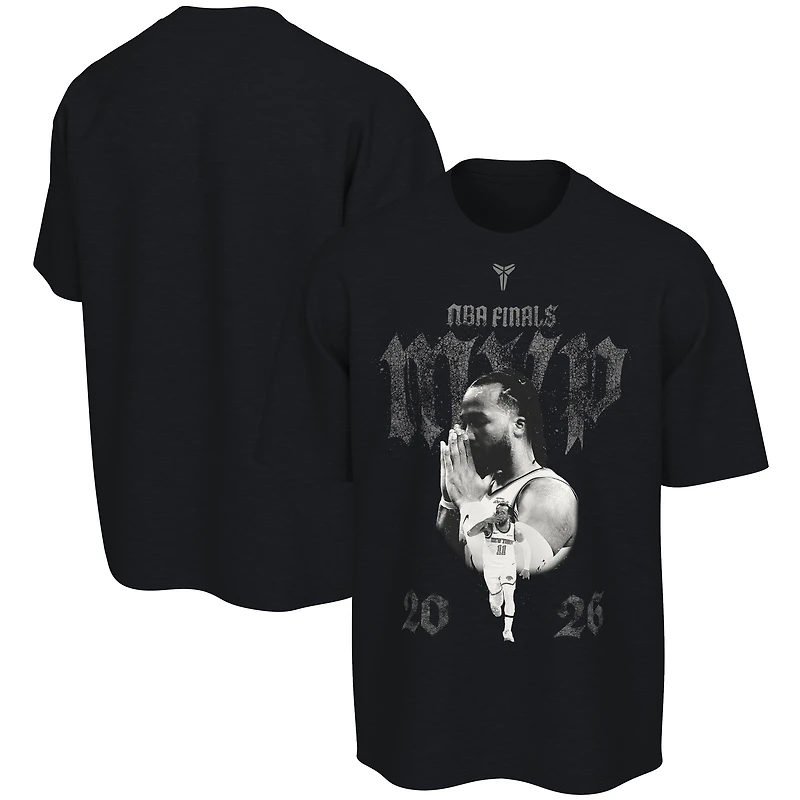 T-shirt unisexe Nike Jalen Brunson noir New York Knicks MVP des finales NBA 2026