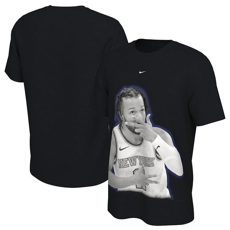 T-shirt Nike unisexe noir à imprimé Jalen Brunson des New York Knicks